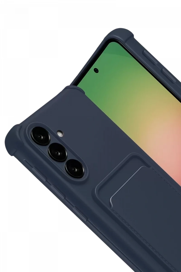 Samsung Galaxy A17 5G Kelvin Kartvizitli Silikon - Lacivert