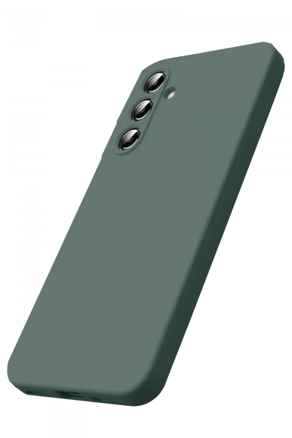 Samsung Galaxy A17 5G Nano içi Kadife Silikon - Koyu Yeşil