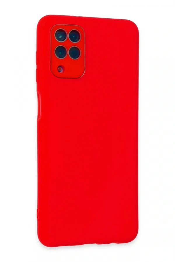 Samsung Galaxy A22 Kılıf Lansman Glass Kapak - Kırmızı