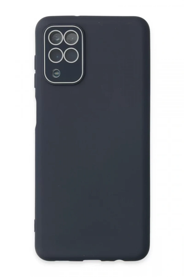 Samsung Galaxy A22 Kılıf Lansman Glass Kapak - Lacivert