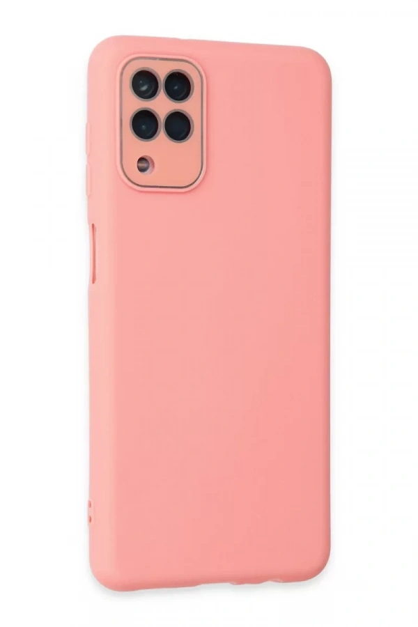 Samsung Galaxy A22 Kılıf Lansman Glass Kapak - Pembe