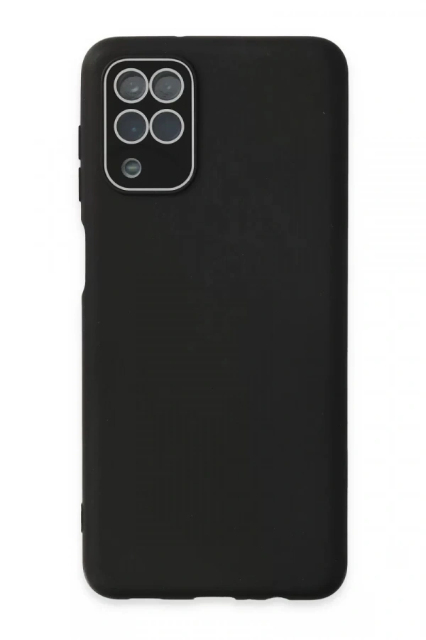 Samsung Galaxy A22 Kılıf Lansman Glass Kapak - Siyah
