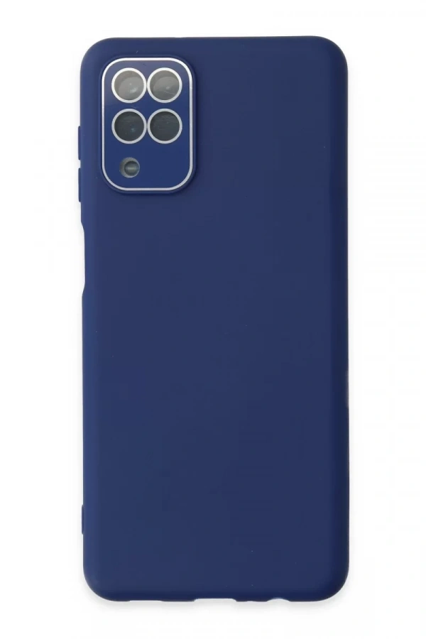Samsung Galaxy A22 Kılıf Lansman Glass Kapak - Sky Blue