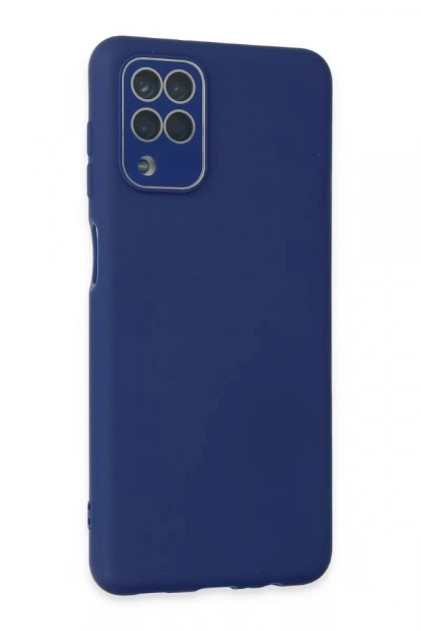 Samsung Galaxy A22 Kılıf Lansman Glass Kapak - Sky Blue