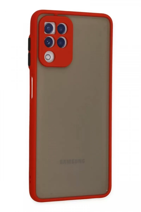 Samsung Galaxy A22 Kılıf Montreal Silikon Kapak - Kırmızı