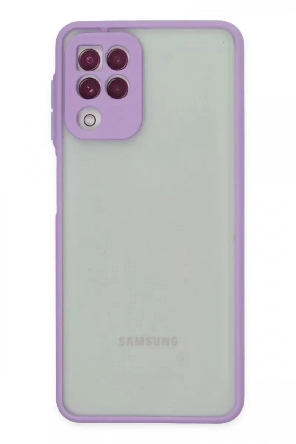 Samsung Galaxy A22 Kılıf Montreal Silikon Kapak - Mor