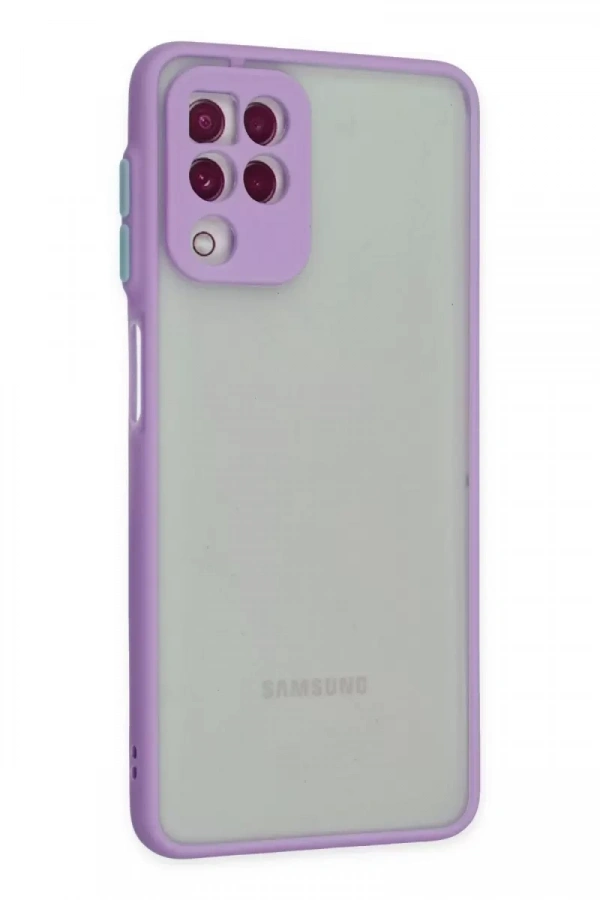 Samsung Galaxy A22 Kılıf Montreal Silikon Kapak - Mor