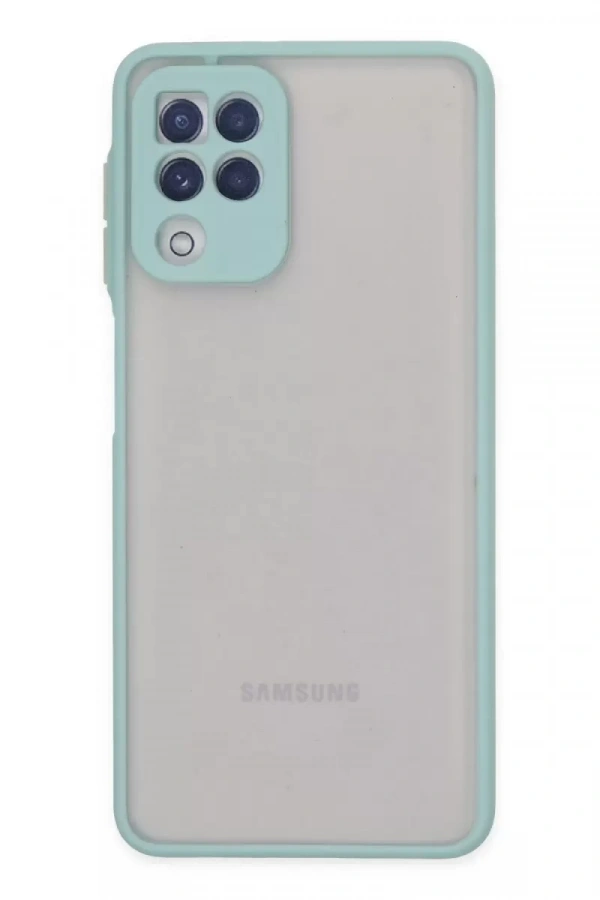 Samsung Galaxy A22 Kılıf Montreal Silikon Kapak - Turkuaz