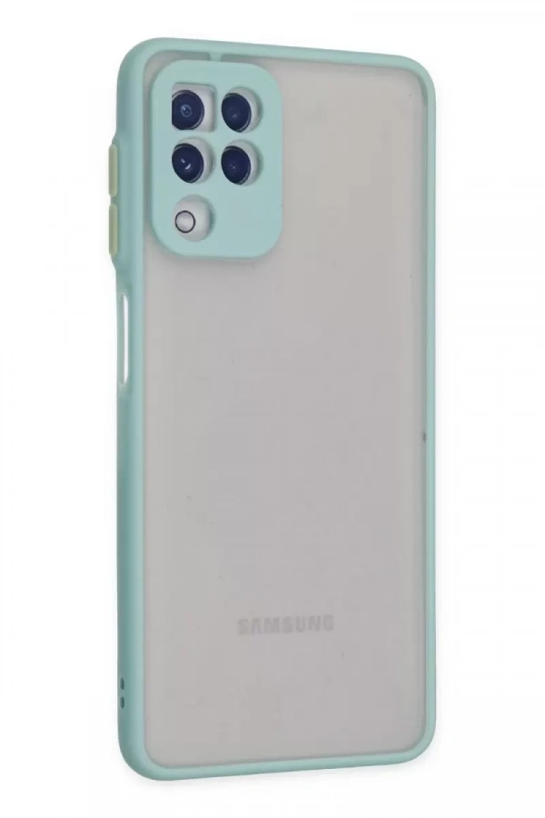 Samsung Galaxy A22 Kılıf Montreal Silikon Kapak - Turkuaz