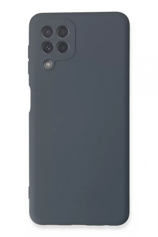 Samsung Galaxy A22 Kılıf Nano içi Kadife Silikon - Gri