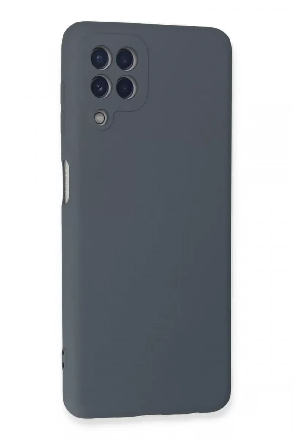 Samsung Galaxy A22 Kılıf Nano içi Kadife Silikon - Gri