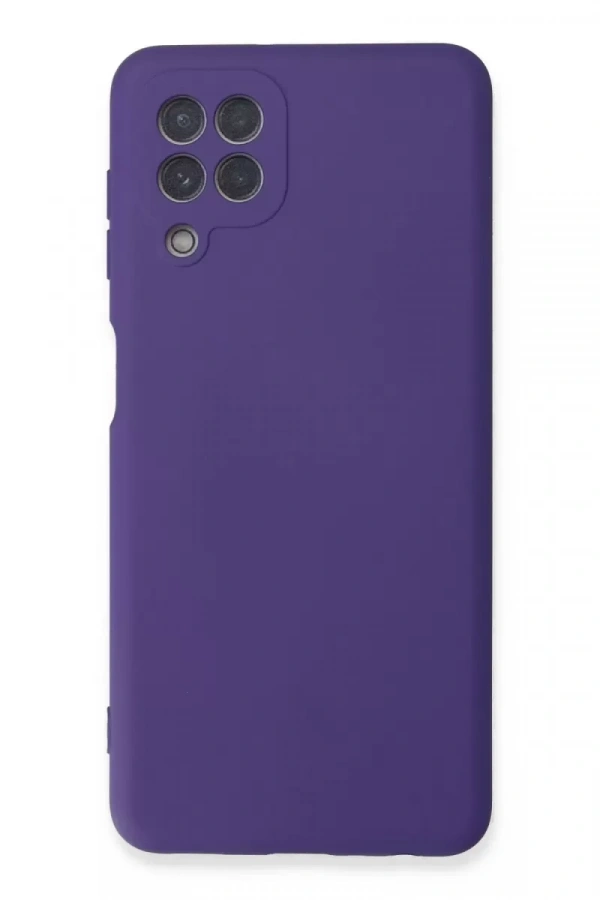 Samsung Galaxy A22 Kılıf Nano içi Kadife Silikon - Mor