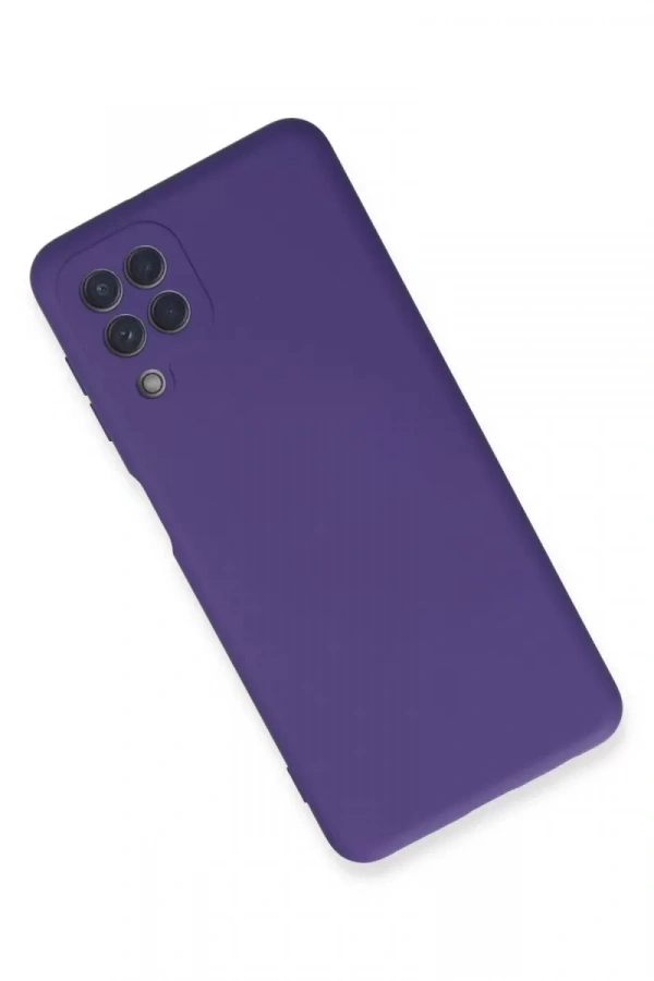 Samsung Galaxy A22 Kılıf Nano içi Kadife Silikon - Mor