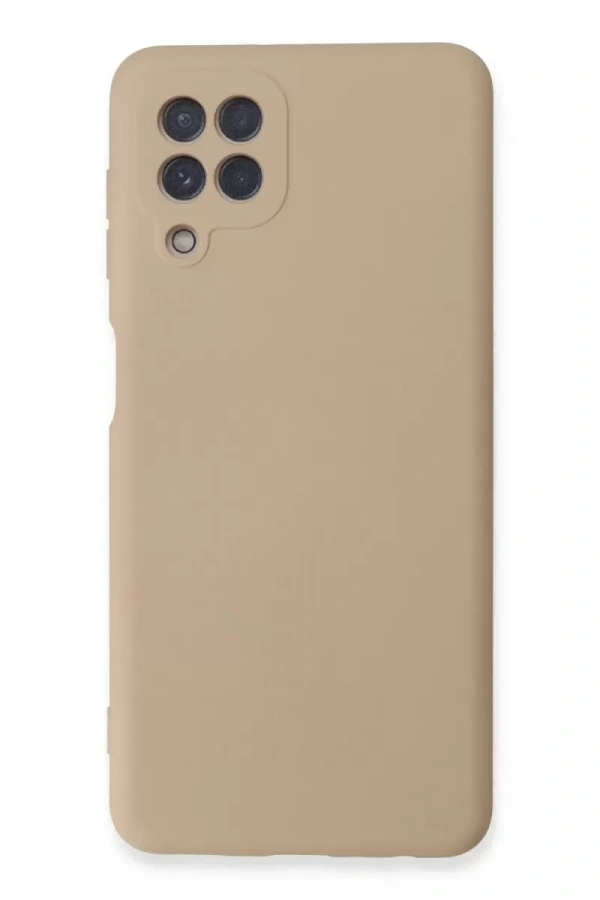 Samsung Galaxy A22 Kılıf Nano içi Kadife Silikon - Pudra