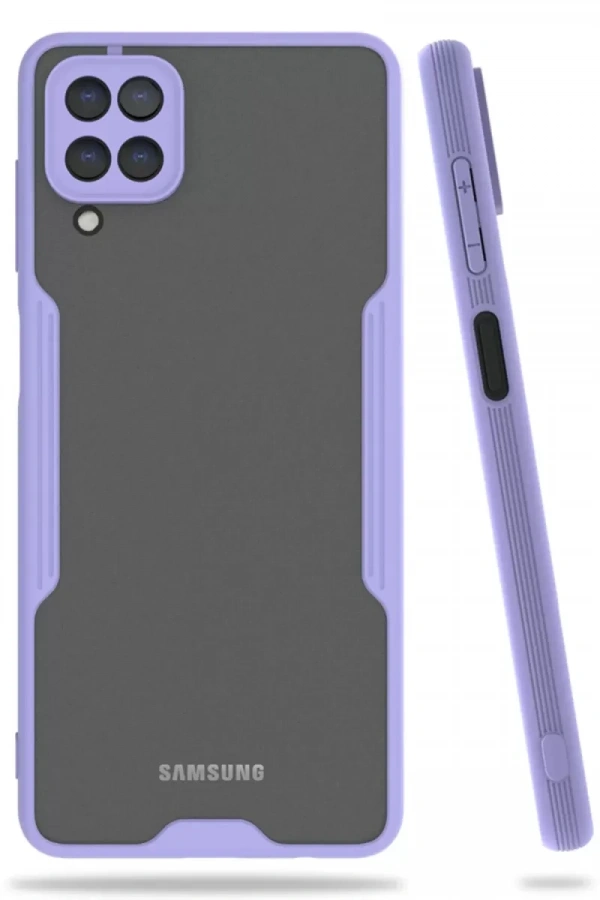 Samsung Galaxy A22 Kılıf Platin Silikon - Lila