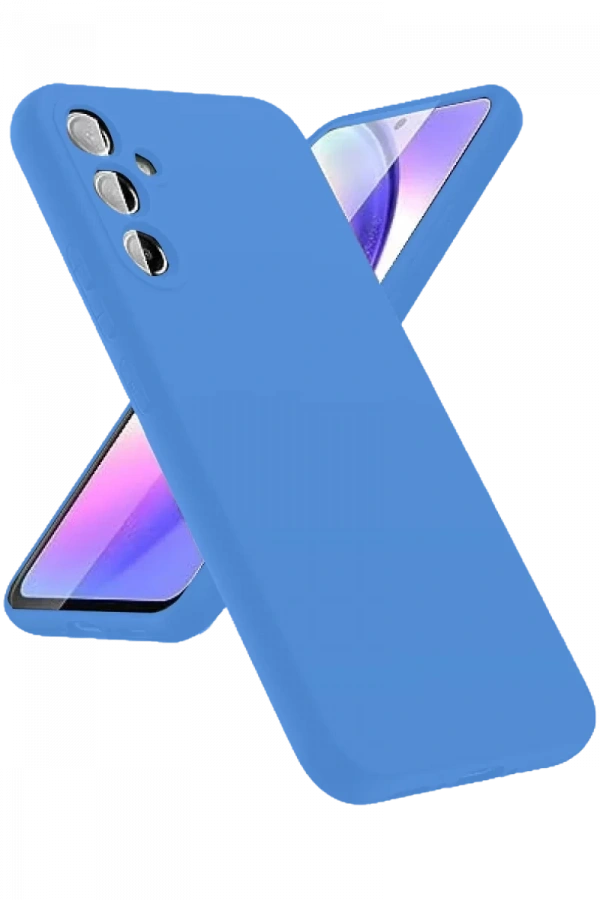 Samsung Galaxy A24 4G Kılıf First Silikon - Mavi