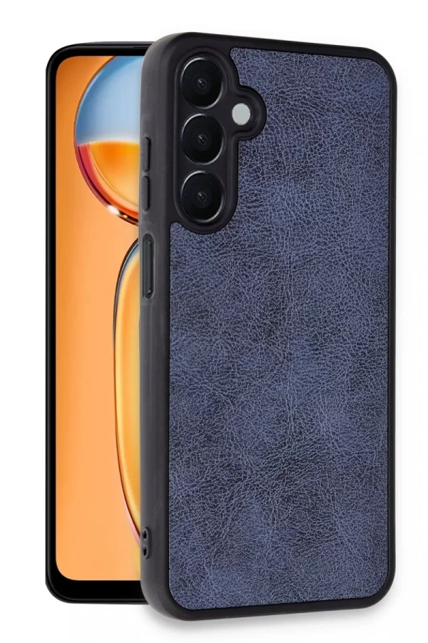 Samsung Galaxy A25 5G Kılıf Aras Deri Kapak - Lacivert