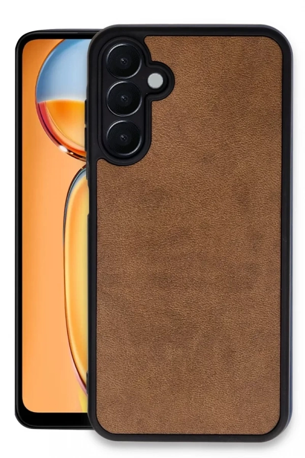 Samsung Galaxy A25 5G Kılıf Aras Deri Kapak - Taba