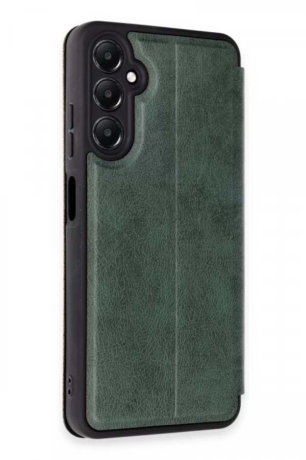Samsung Galaxy A25 5G Kılıf Flip Cover - Koyu Yeşil