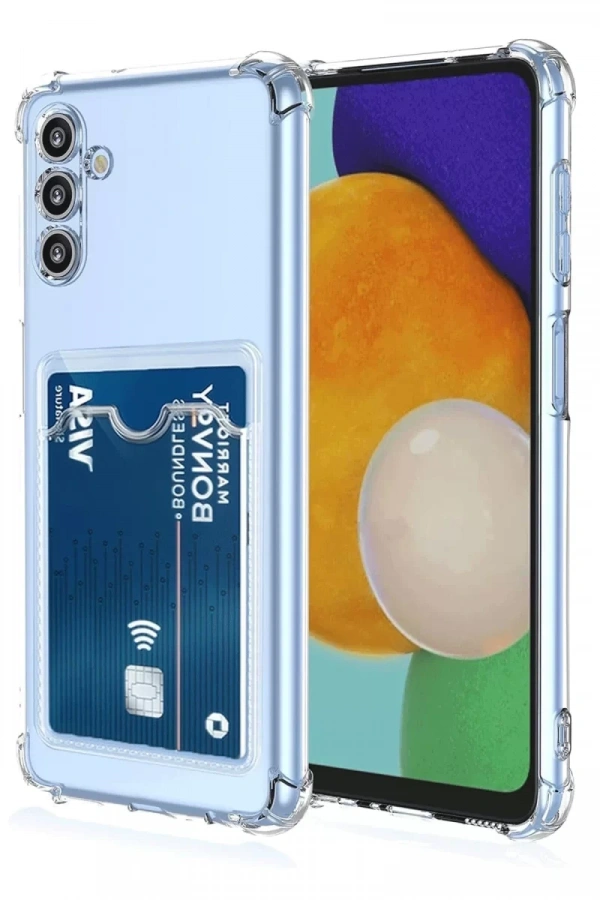Samsung Galaxy A26 Kılıf Kart Şeffaf Silikon - Şeffaf