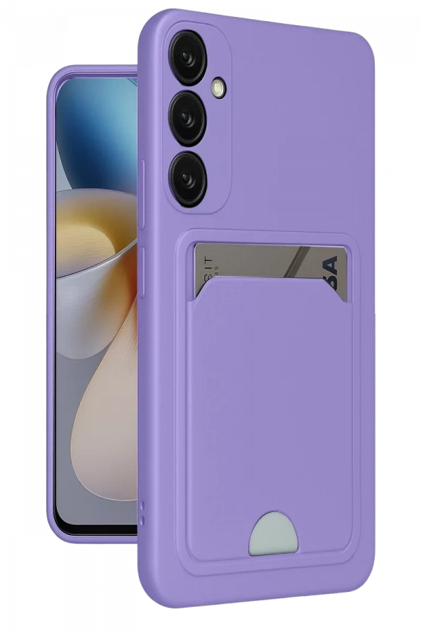Samsung Galaxy A26 Kılıf Kelvin Kartvizitli Silikon - Lila