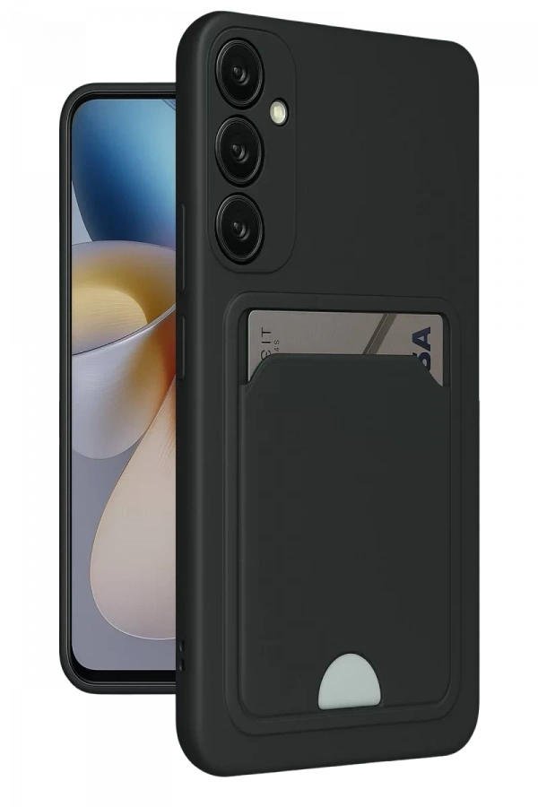 Samsung Galaxy A26 Kılıf Kelvin Kartvizitli Silikon - Siyah