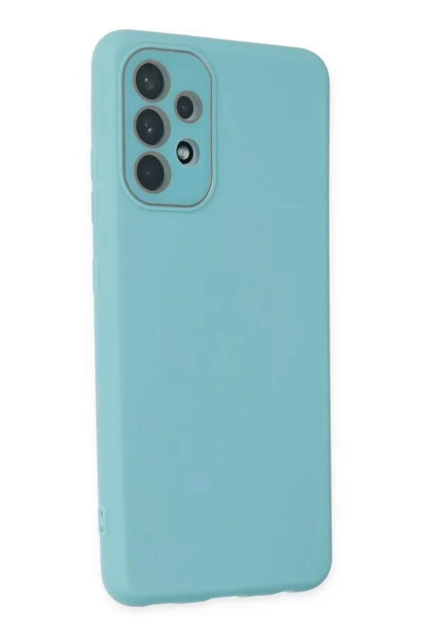 Samsung Galaxy A33 5G Kılıf Lansman Glass Kapak - Turkuaz