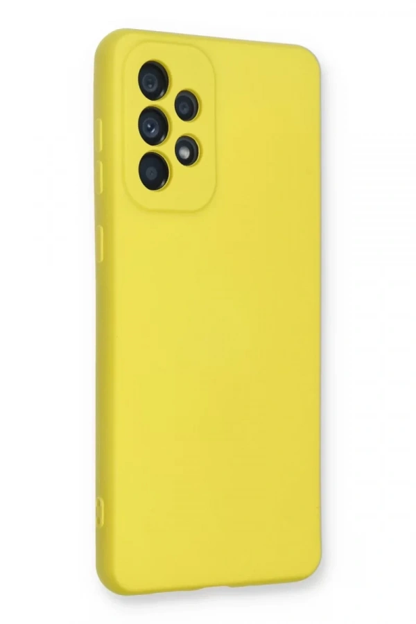 Samsung Galaxy A33 5G Kılıf Nano içi Kadife Silikon - Sarı