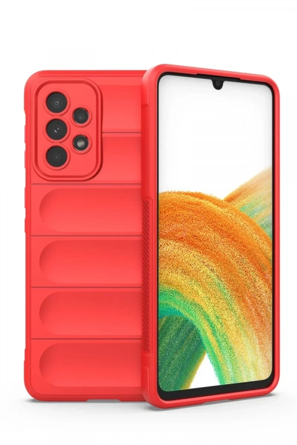 Samsung Galaxy A33 5G Kılıf Optimum Silikon - Kırmızı
