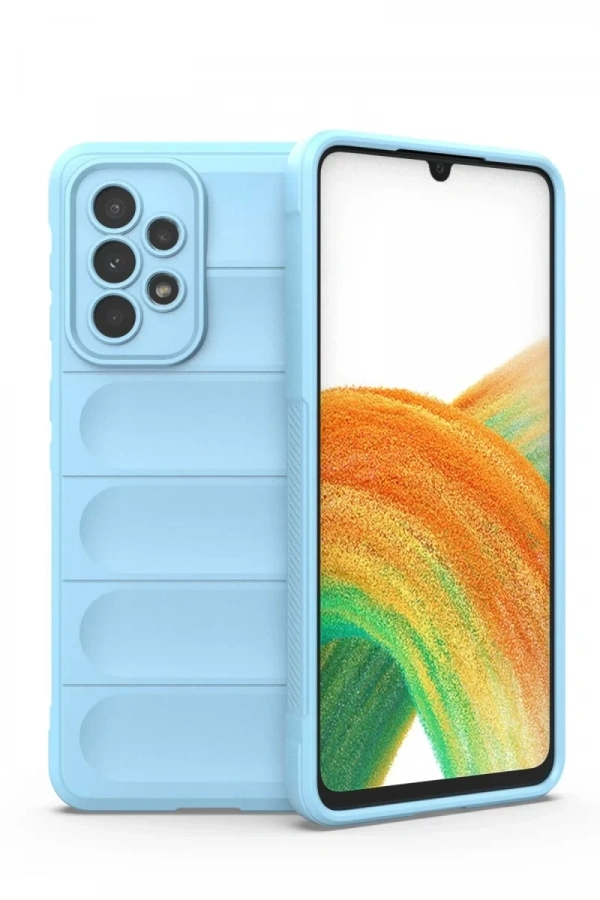 Samsung Galaxy A33 5G Kılıf Optimum Silikon - Sky Blue