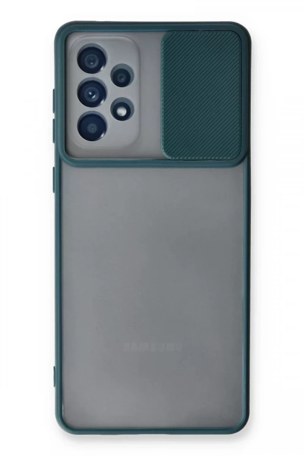 Samsung Galaxy A33 5G Kılıf Palm Buzlu Kamera Sürgülü Silikon - Yeşil