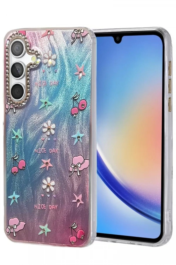 Samsung Galaxy A34 5G Kılıf Blade Aynalı Desenli Kapak - Desen 4