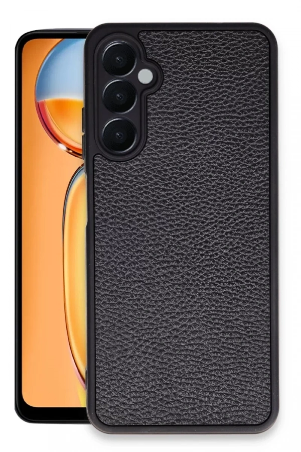 Samsung Galaxy A35 5G Kılıf Aras Deri Kapak - Siyah