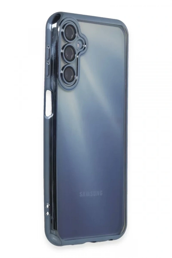 Samsung Galaxy A35 5G Kılıf Lensli Silikon - Açık Mavi
