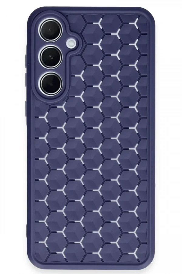 Samsung Galaxy A35 5G Kılıf Petek Silikon Kapak - Lacivert