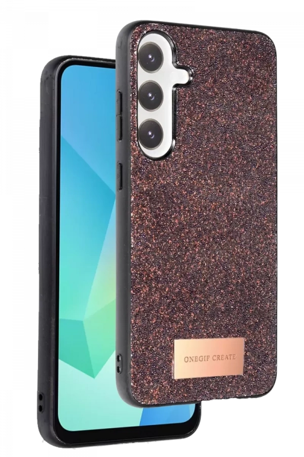Samsung Galaxy A36 Bright Simli Kapak - Derin Mor