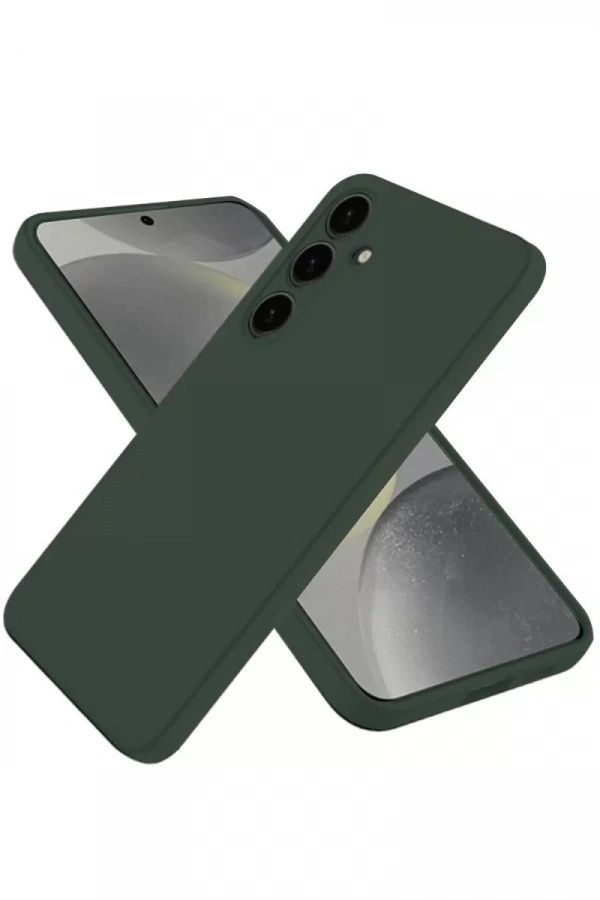 Samsung Galaxy A36 Kılıf First Silikon - Koyu Yeşil