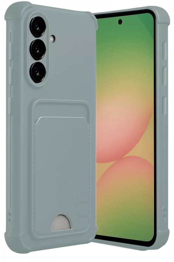 Samsung Galaxy A36 Kılıf Kelvin Kartvizitli Silikon - Açık Yeşil