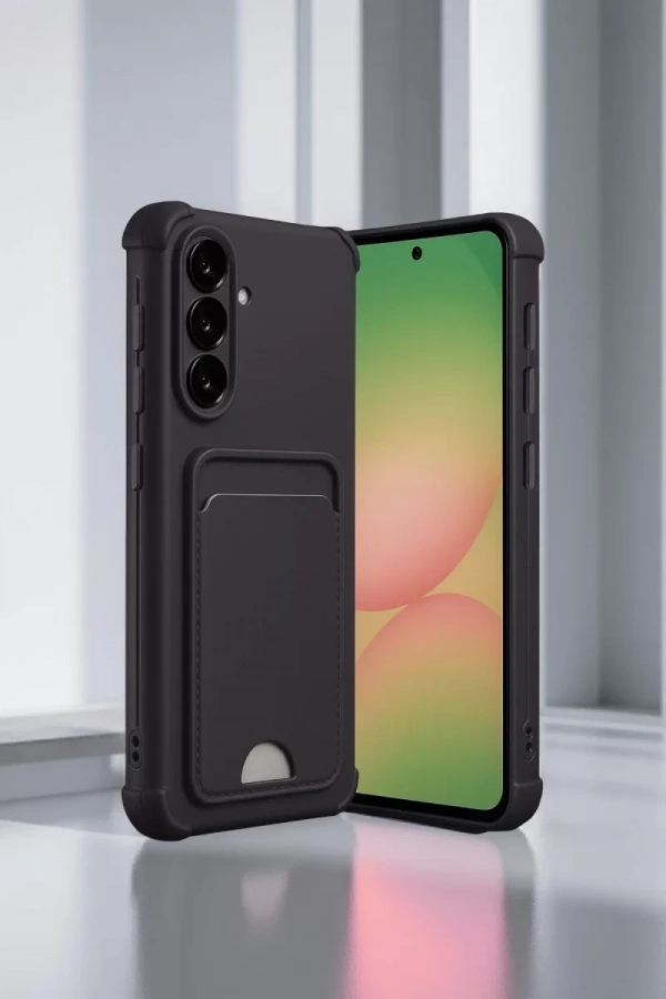Samsung Galaxy A36 Kılıf Kelvin Kartvizitli Silikon - Bordo