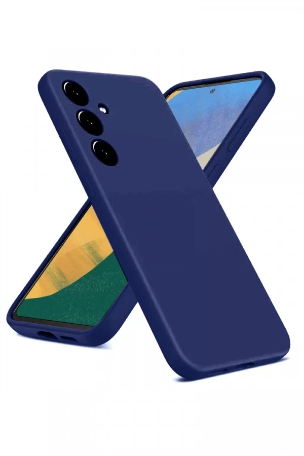 Samsung Galaxy A36 Kılıf Nano içi Kadife Silikon - Lacivert