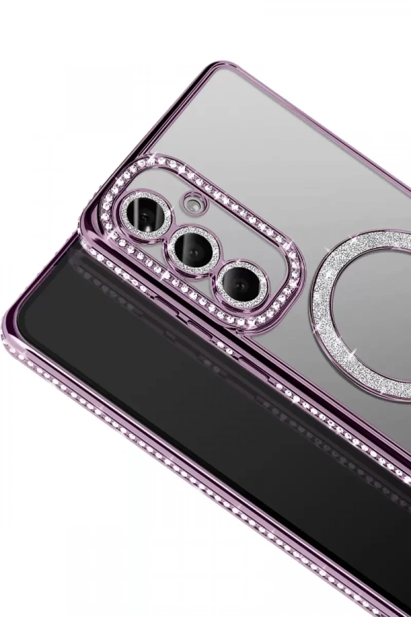 Samsung Galaxy A37 5G Joke Simli Magneticsafe Kılıf - Derin Mor