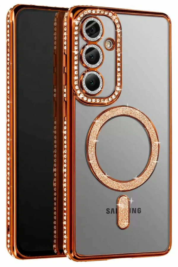 Samsung Galaxy A37 5G Joke Simli Magneticsafe Kılıf - Turuncu