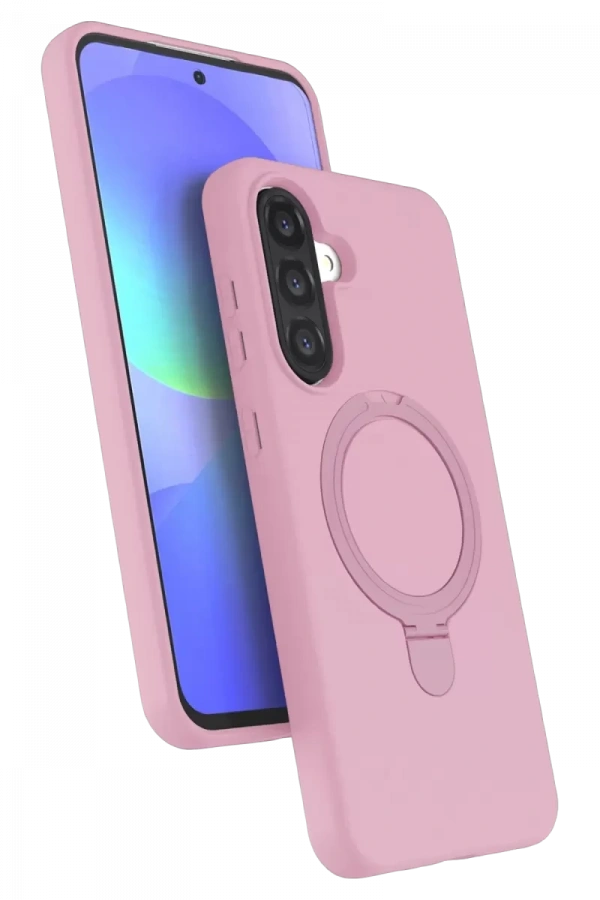 Samsung Galaxy A37 5G Regal Magsafe Standlı Kapak - Açık Pembe
