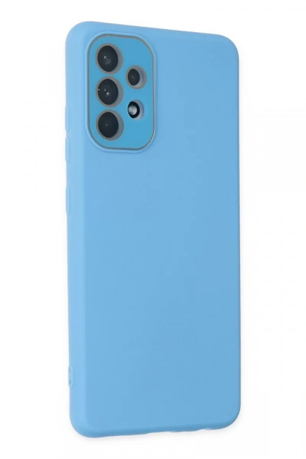 Samsung Galaxy A53 5G Kılıf Lansman Glass Kapak - Mavi