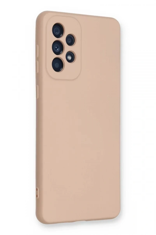 Samsung Galaxy A53 5G Kılıf Nano içi Kadife Silikon - Pudra