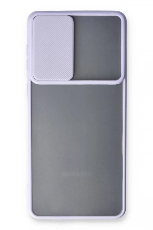 Samsung Galaxy A53 5G Kılıf Palm Buzlu Kamera Sürgülü Silikon - Lila