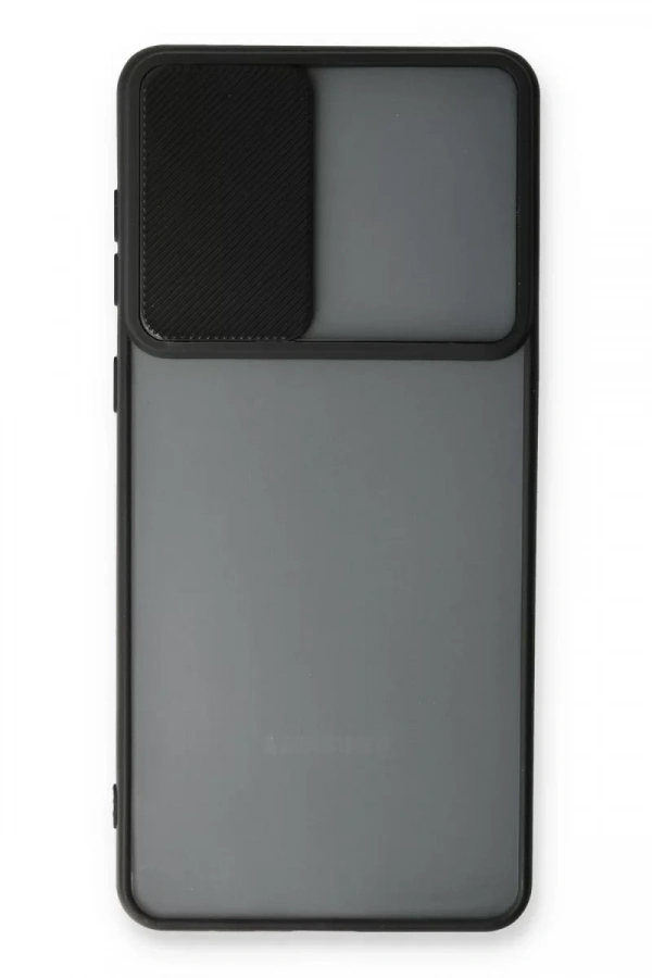 Samsung Galaxy A53 5G Kılıf Palm Buzlu Kamera Sürgülü Silikon - Siyah