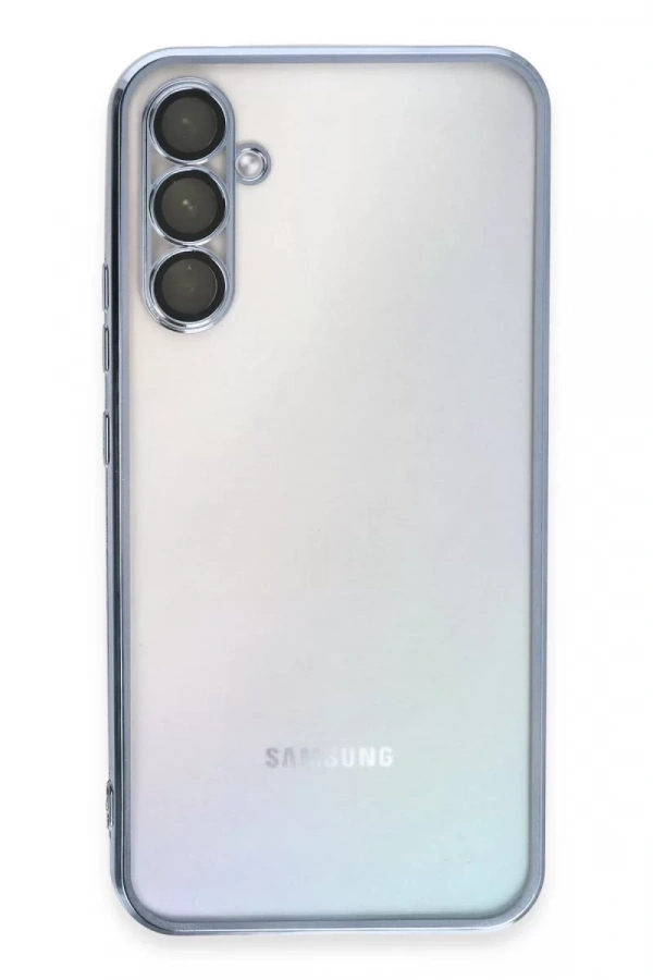 Samsung Galaxy A54 5G Kılıf Lensli Silikon - Açık Mavi
