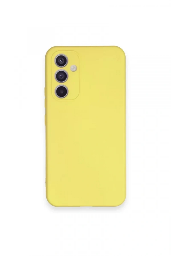 Samsung Galaxy A54 5G Kılıf Nano içi Kadife Silikon - Sarı