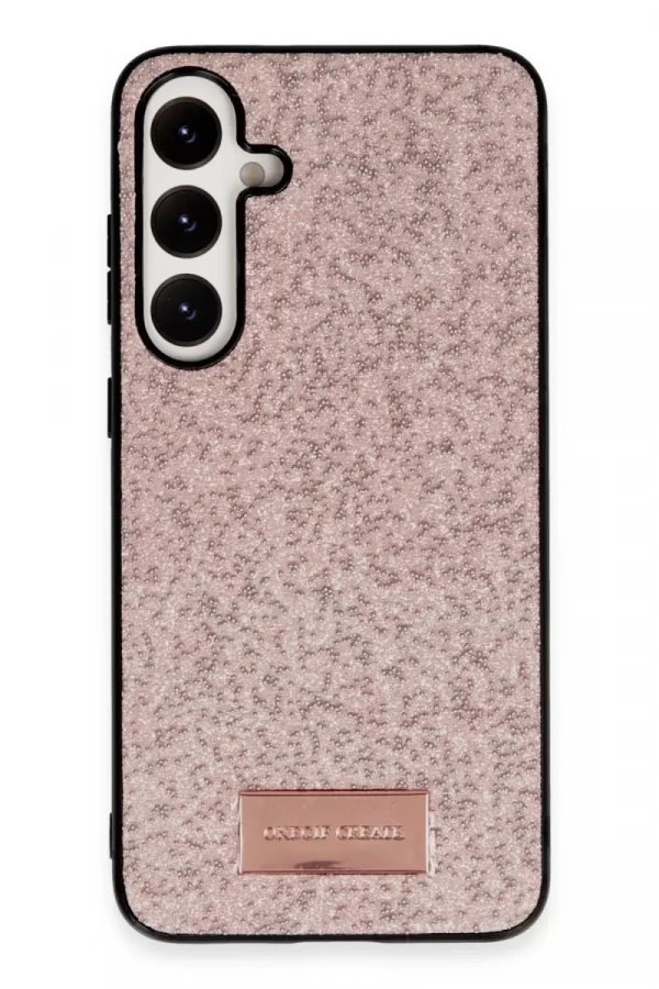 Samsung Galaxy A55 5G Bright Simli Kapak - Pembe